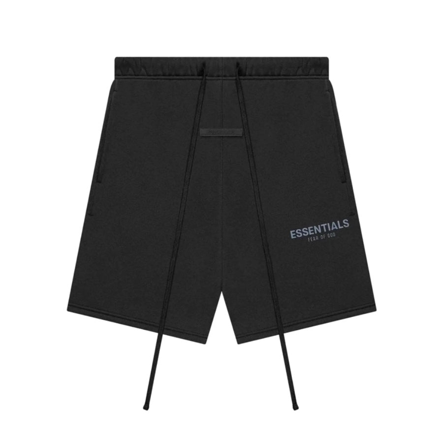Fear of God Essentials Stretch Limo Shorts for Men - Black Comfortable Casual Shorts for Gym, Lounge & Streetwear