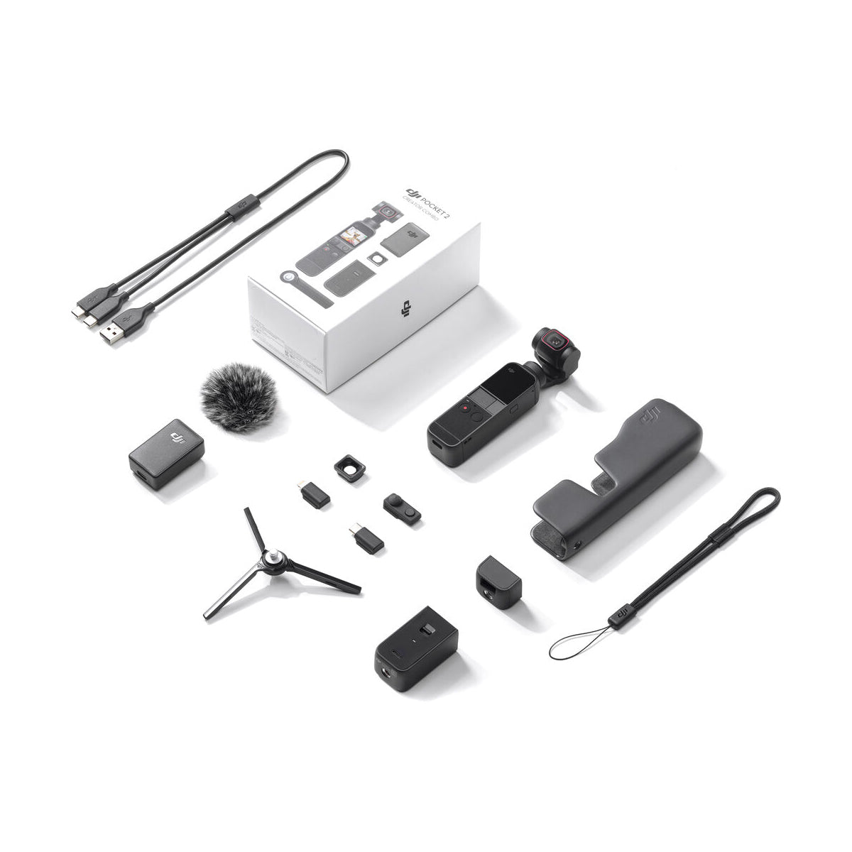 DJI Pocket 2 Creator Combo - 4K Vlogging Camera with Gimbal Stabilizer, 64MP Photo, 3-Axis Stabilization for YouTube, Travel & Action Shots - Perfect for Vloggers, Travelers & Content Creators