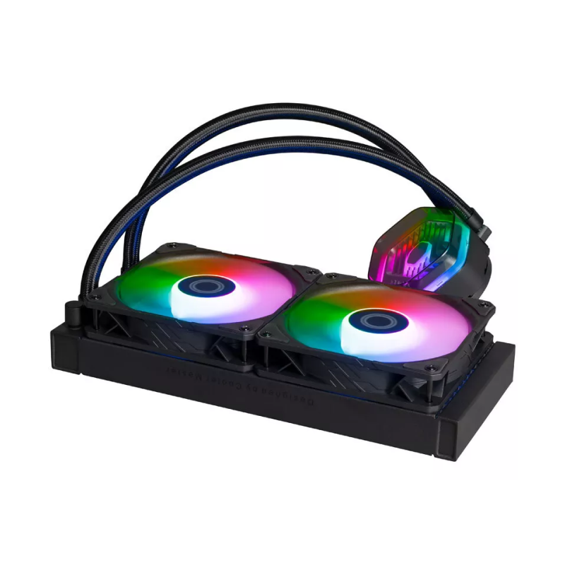 Cooler Master MLX-D24M-A25PZ-R1 MasterLiquid 240 Atmos ARGB CPU Liquid Cooler - 240mm Radiator, Dual Chamber Pump, RGB Lighting, 5-Year Warranty - Perfect for Gaming PCs, Workstations, and High-Performance Cooling Solutions