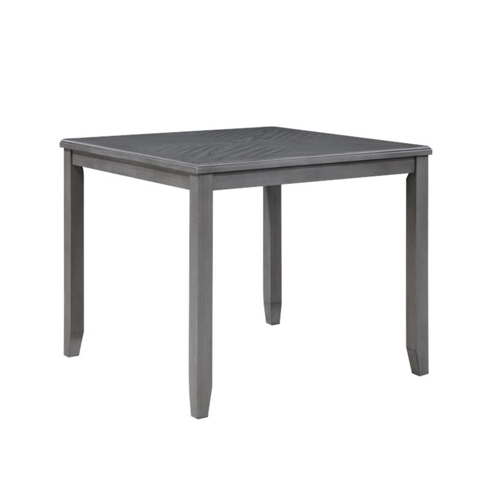 Gia 5-Piece Counter Height Dining Set - 42 Inch Gray Kitchen Table with 4 Stools - Modern Bar Furniture for Small Spaces, Breakfast Nook & Apartment Living
