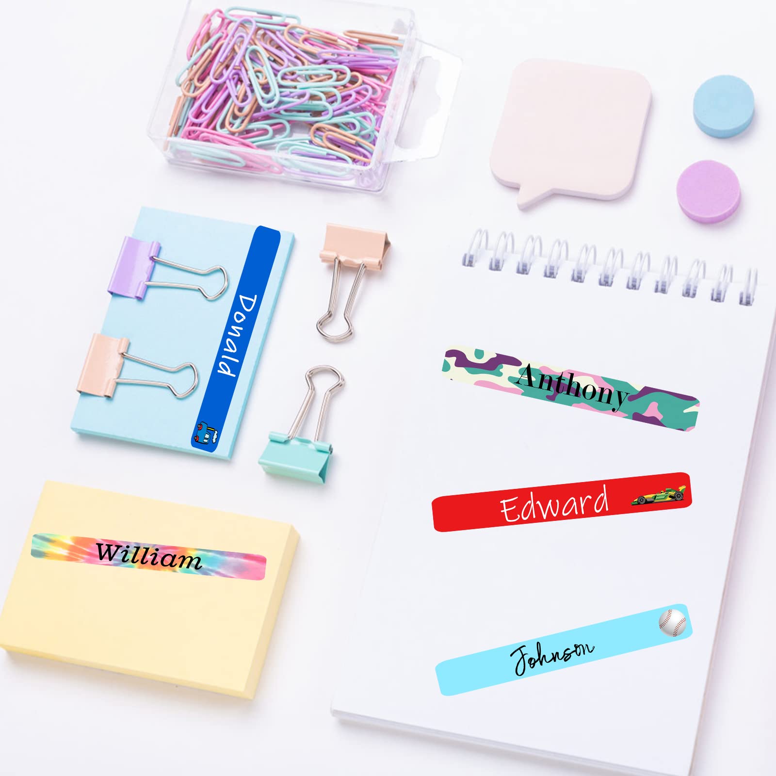 Custom Name Stickers for Kids - 100PCS Waterproof Labels for School & Daycare