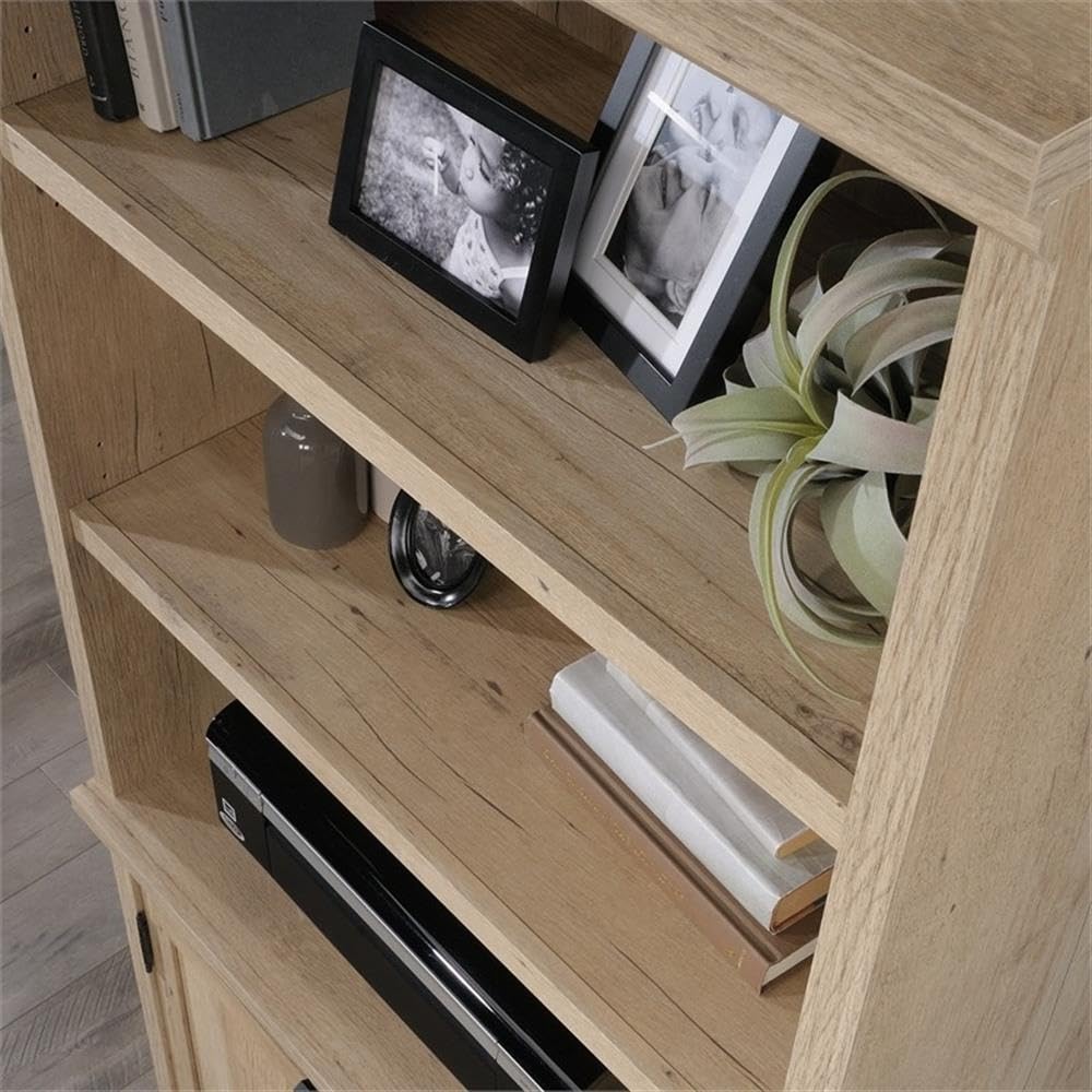 UrbanPro Traditional Engineered Wood Office Library Hutch in Prime Oak - Stylish Home Office Bookshelf with Storage for Study Room & Workspace