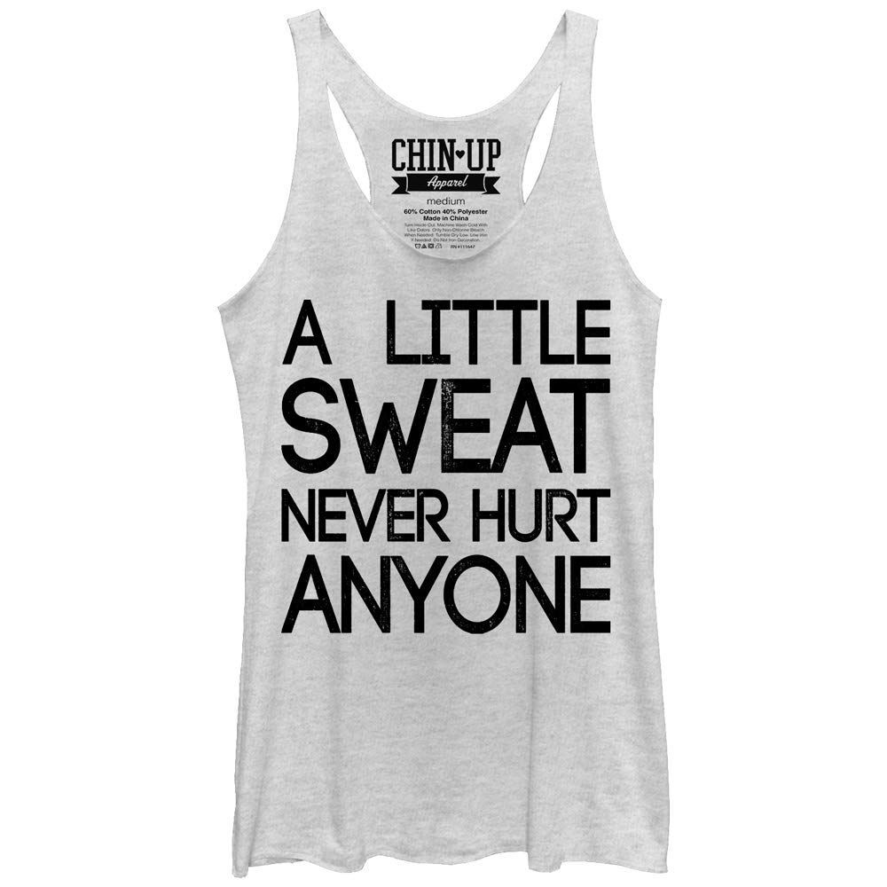 Women's Chin UP Motivational Racerback Tank Top - Workout, Gym & Running Activewear - Perfect for Yoga, Fitness & Casual Wear