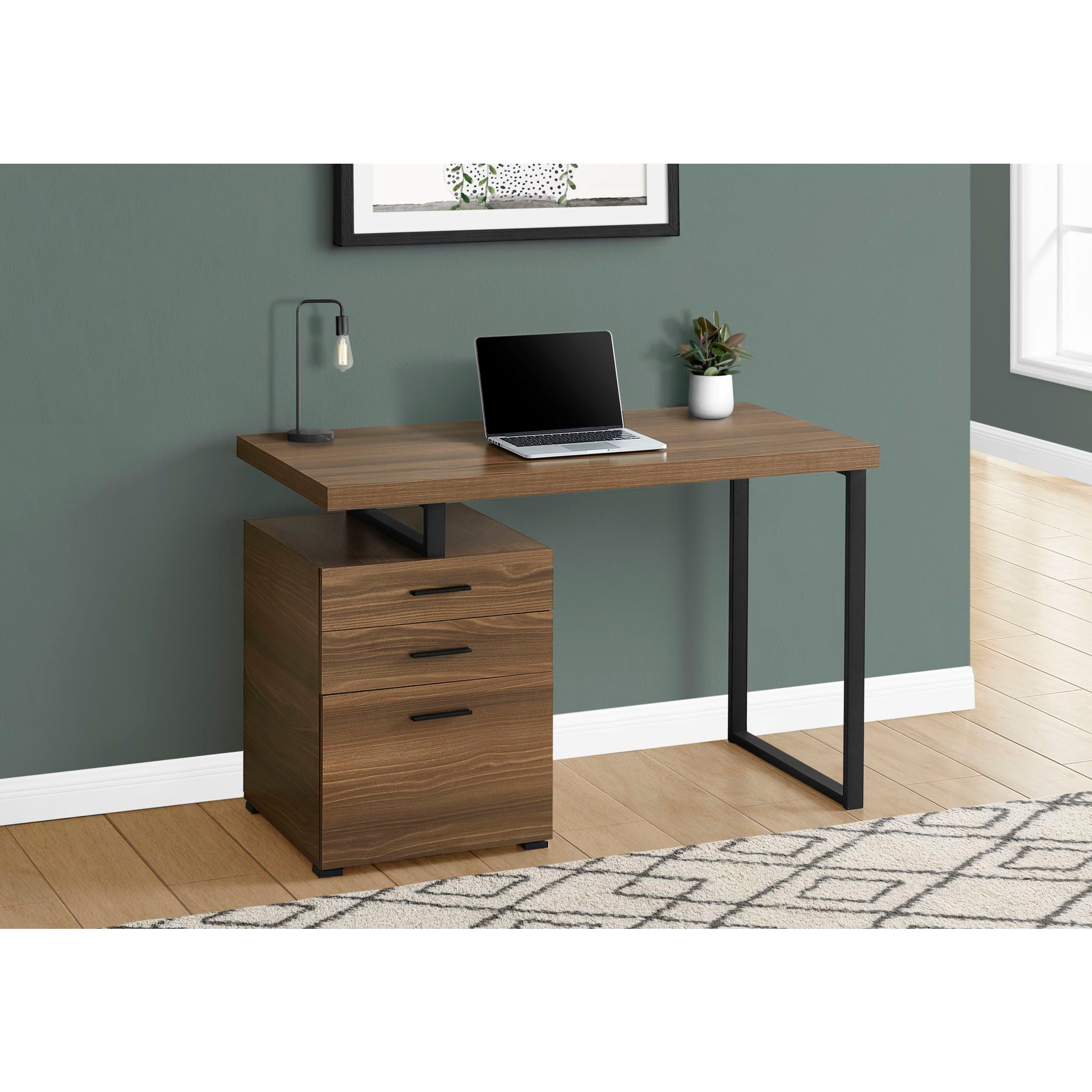 60 Inch Large Computer Desk for Home Office - Modern Writing Workstation with Sturdy Frame - Perfect for Remote Work, Gaming & Study