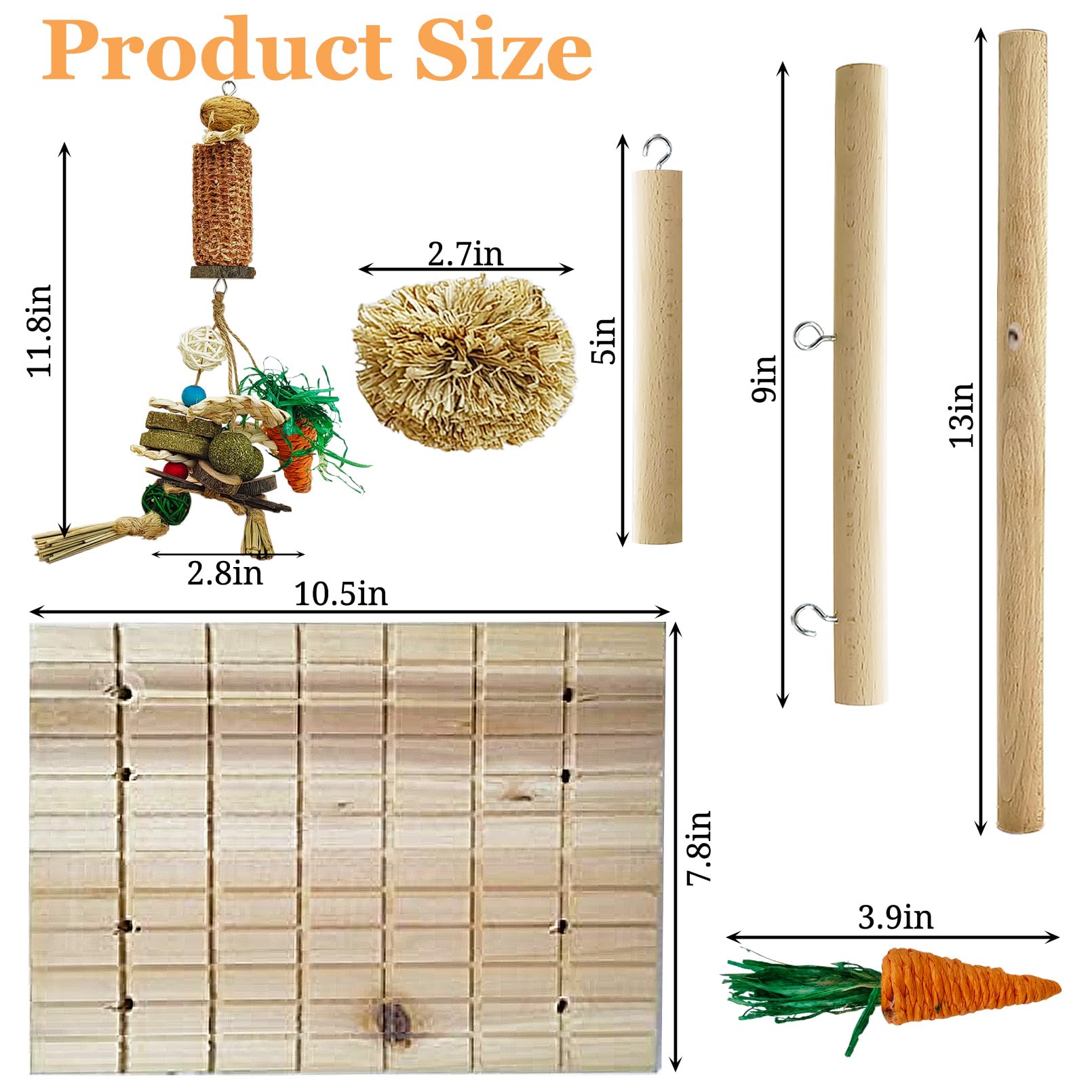 Hamiledyi Bunny Scratch Toy - Natural Wood Chewing & Scratching Board for Rabbits, Indoor Bunnies & Small Pets - Teeth Care & Boredom Relief - Perfect for Playtime, Cage Enrichment & Dental Health