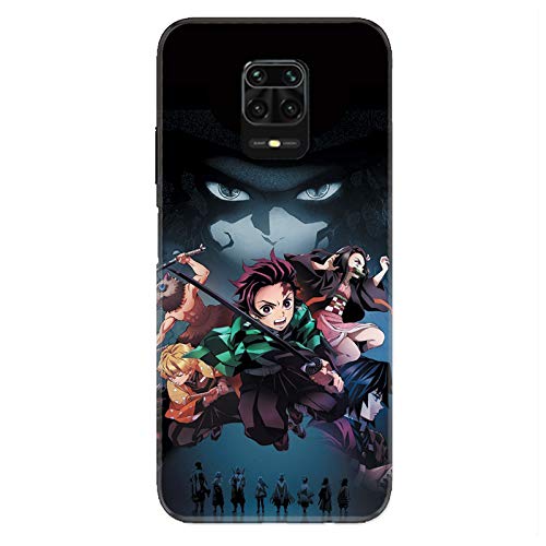 Demon Slayer Manga Design Shockproof Case for Xiaomi Redmi Note 9S/9 Pro - Durable Protective Cover for Daily Use, Gaming & Travel
