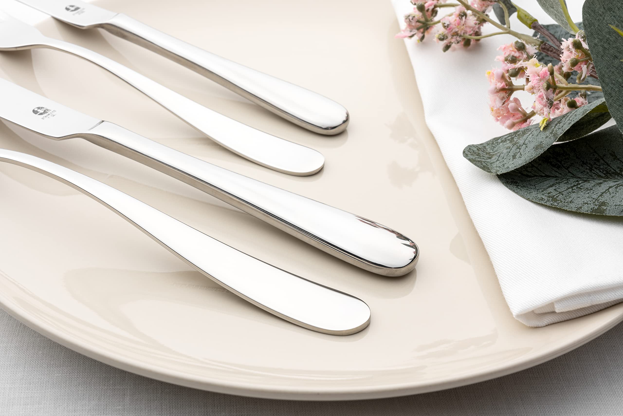 Premium DKCLR Dessert Knives Set - 6-Piece Stainless Steel Cake & Pastry Knives with Ergonomic Handles - Perfect for Birthday Cakes, Wedding Desserts & Baking Parties