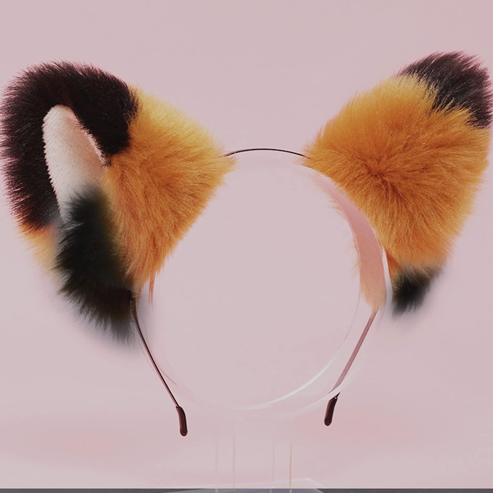 Fxaelian Animal Fox Cat Dog Ears Headband - Cute Fluffy Cosplay Costume Accessories for Halloween, Christmas Parties, Anime Conventions & TikTok Videos