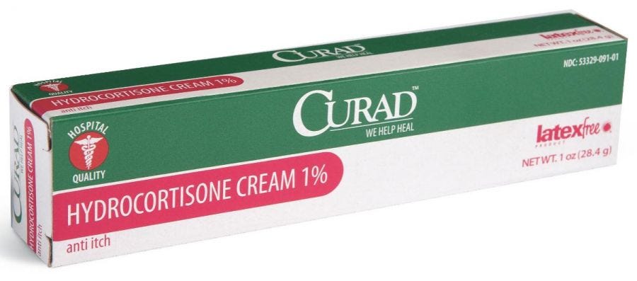 CURAD 1% Hydrocortisone Cream 1oz Tube - Fast Itch Relief for Rashes, Eczema & Insect Bites - Dermatologist Recommended Anti-Itch Cream for Adults & Kids - 1 Count Pack