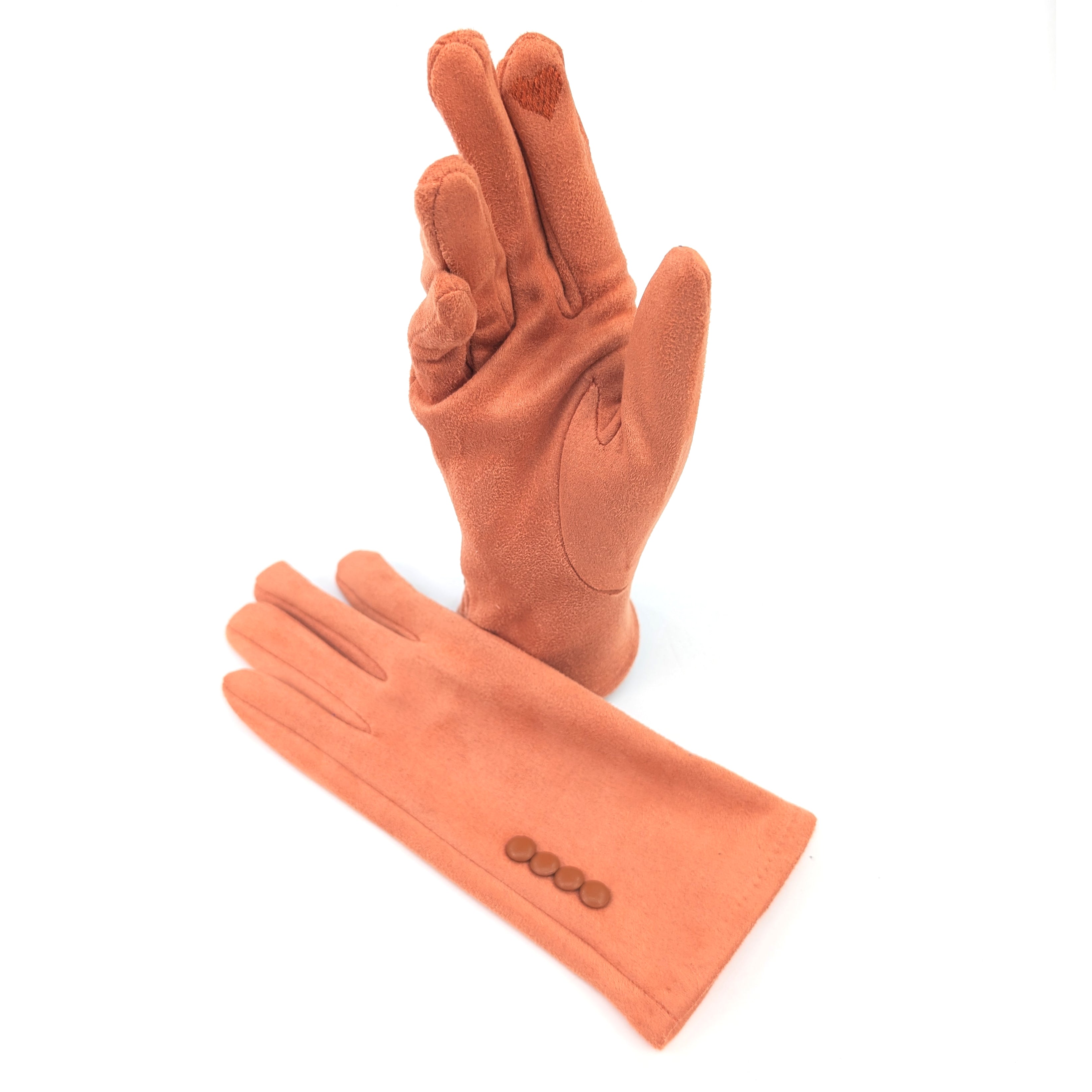 Bright Orange Winter Gloves - Warm & Stylish Pumpkin Color for Outdoor Activities, Skiing, and Cold Weather Fashion