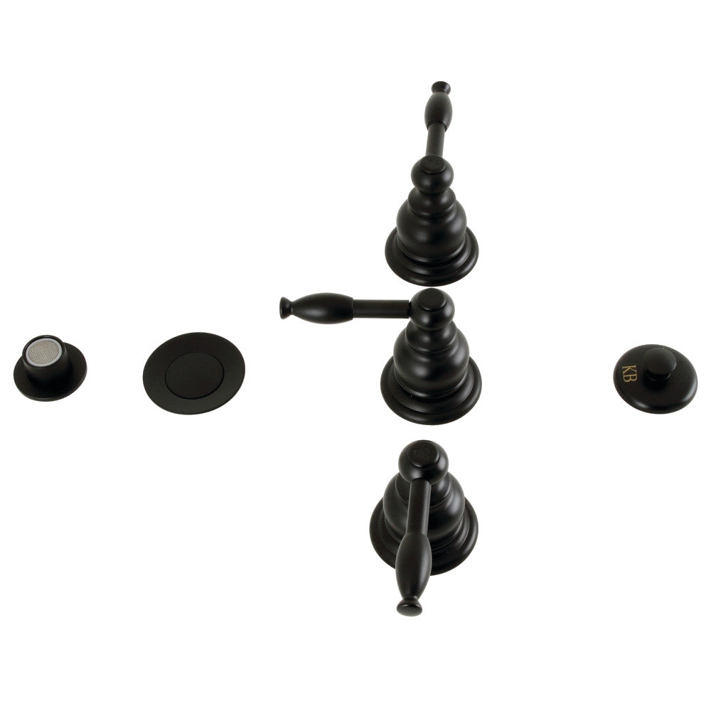 Kingston Brass KB327KL Knight Three Handle Bidet Faucet