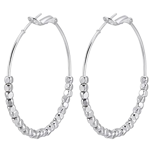 50mm Silver Hoop