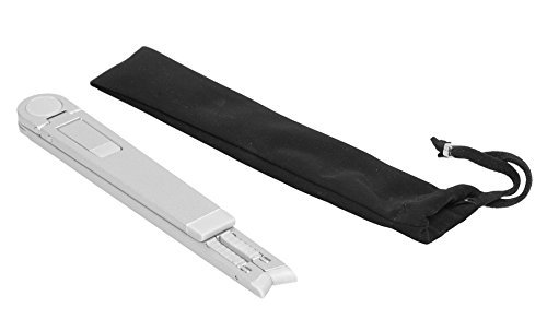 USROBOTICS Slim Tablet Stand (Silver) - Adjustable Holder for iPad, Kindle, Samsung Tablets - Perfect for Home, Office & Travel Use - USR5511