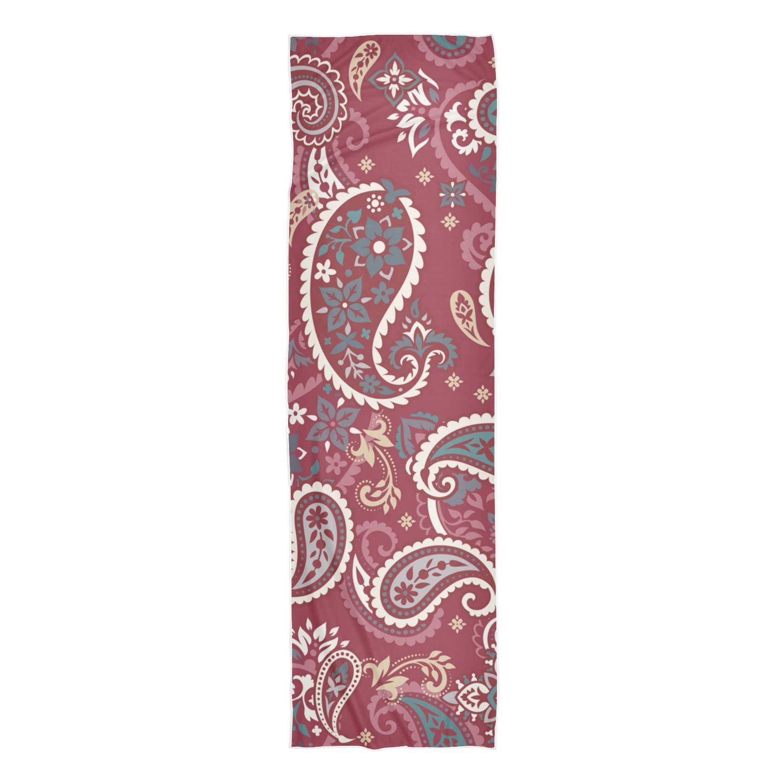 Cooling Sports Towels for Workout - Quick Dry, Breathable & Lightweight Gym Towels - Vintage Asian Paisley Design - Perfect for Yoga, Running, Gym & Outdoor Activities