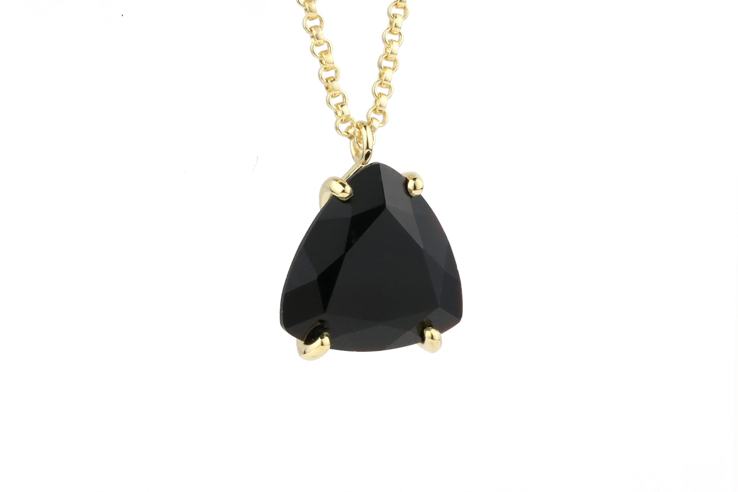 14k Gold Black Onyx Necklace - Handmade Women's Fine Jewelry for Everyday Wear
