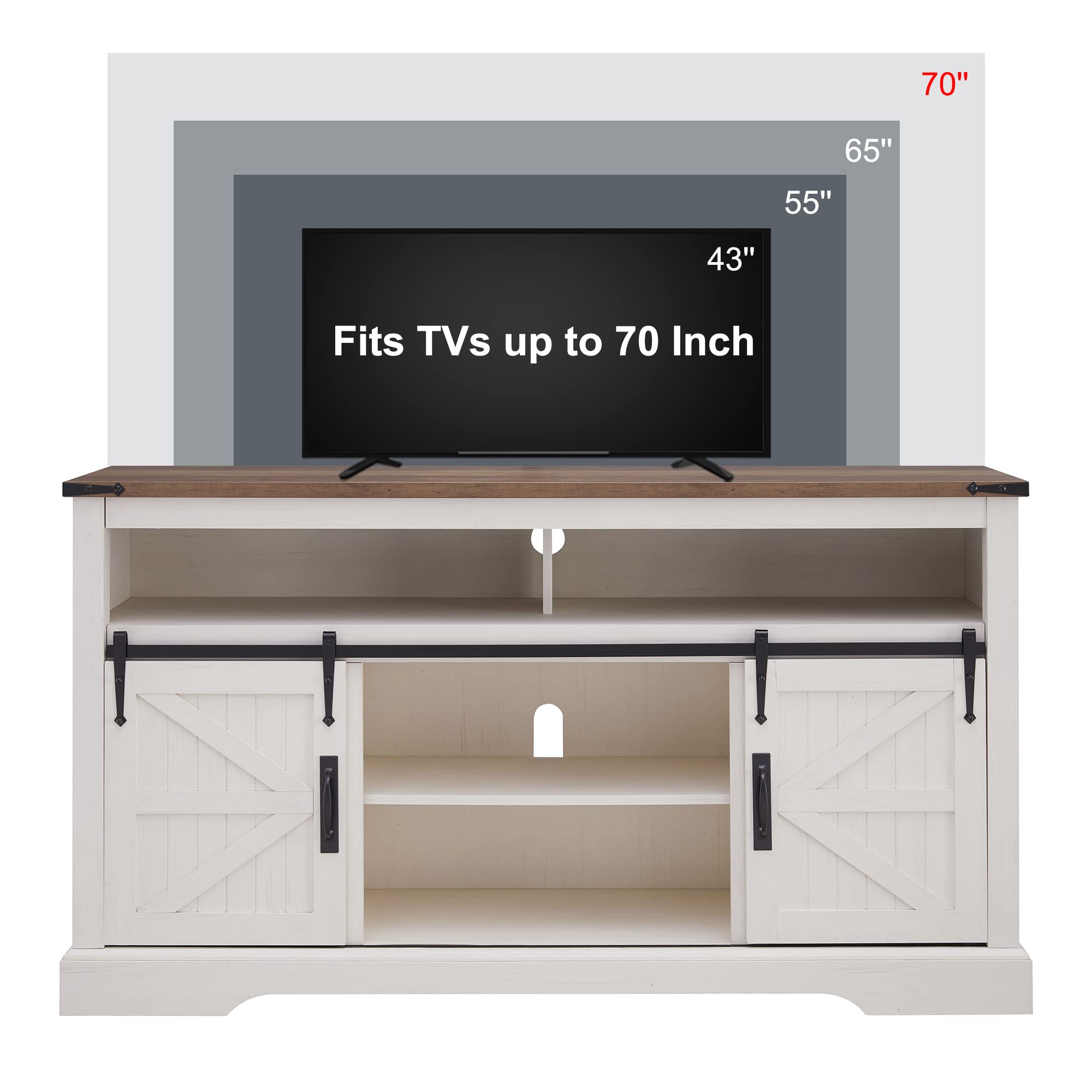 OKD Farmhouse TV Stand for 65+ Inch TVs - 33