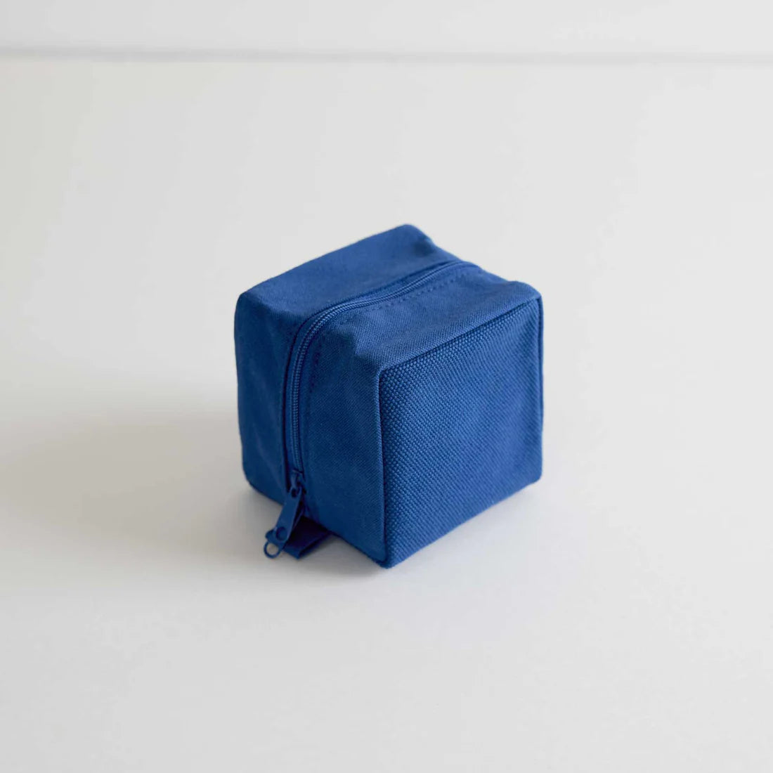Kurashiki Hampu Canvas Pouch Small Size Indigo Blue - Japanese Handmade Cotton Pouch for Travel, Office & Daily Essentials Storage