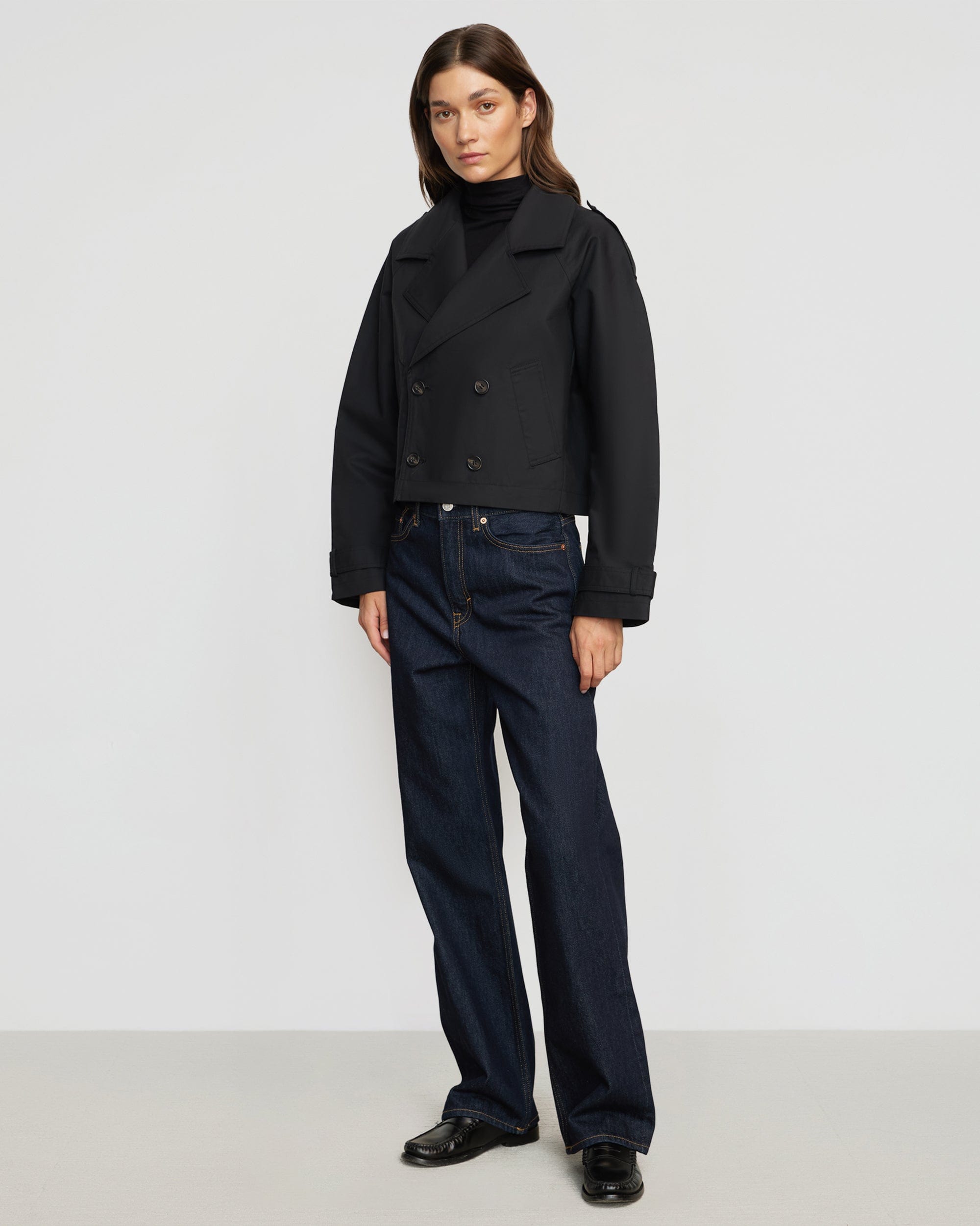 Luca Cropped Trench Coat for Women - Lightweight Waterproof Rain Jacket with Belt | Perfect for Spring, Fall & Travel Outfits