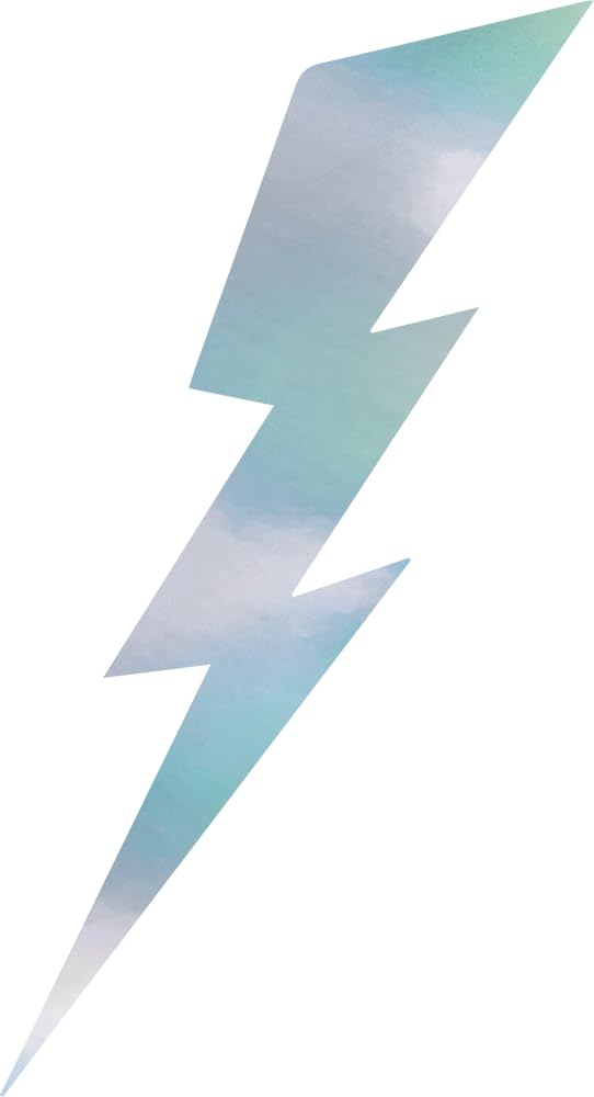 Premium Waterproof Vinyl Decal Stickers Set of 2 - Lightning Bolt Holographic Design for Laptops, Phones, Helmets, Cars, Mugs & Home Decor | Durable Adhesive for Indoor & Outdoor Use