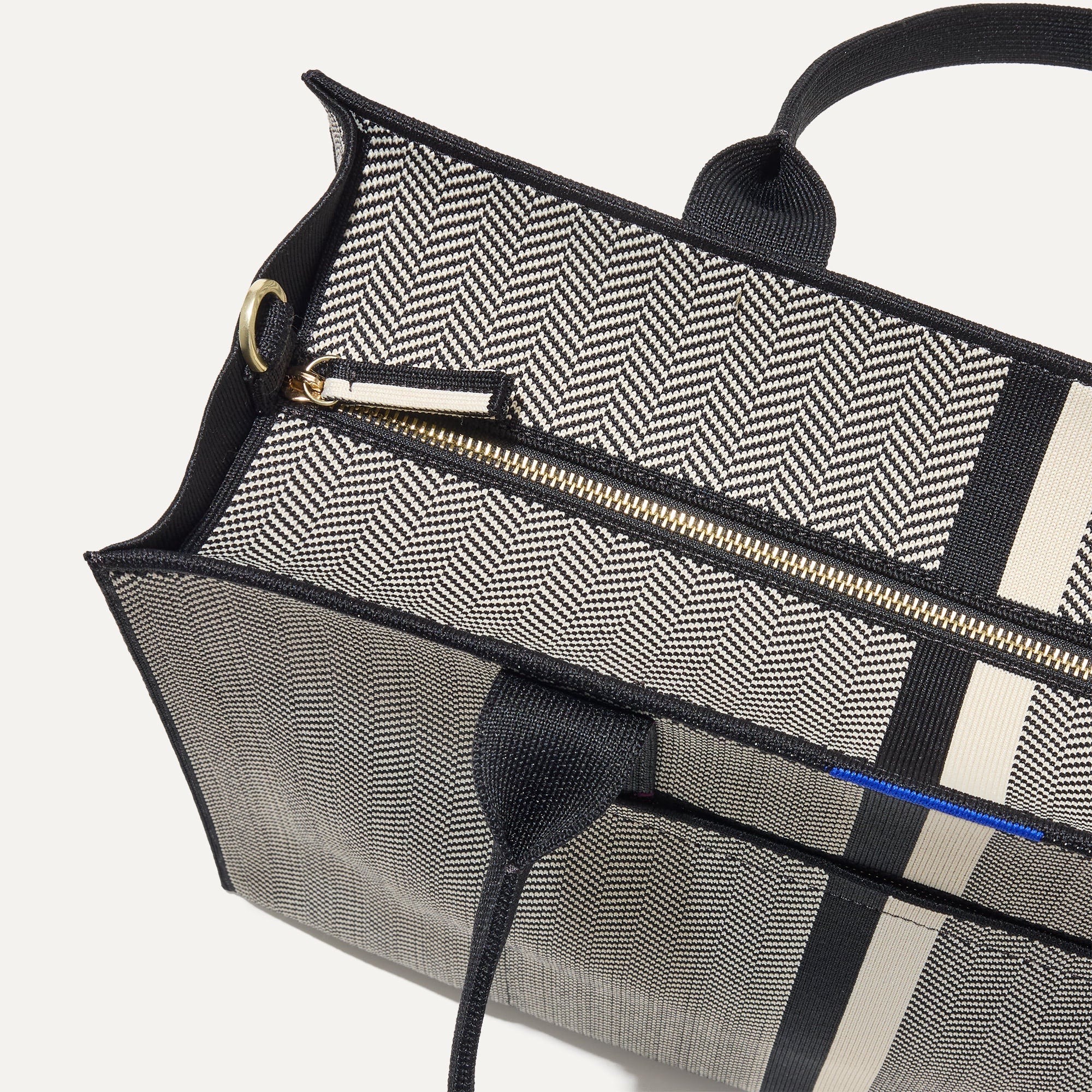 Classic Herringbone Tote Bag for Women - Stylish & Durable Everyday Shoulder Bag for Work, Travel & Shopping