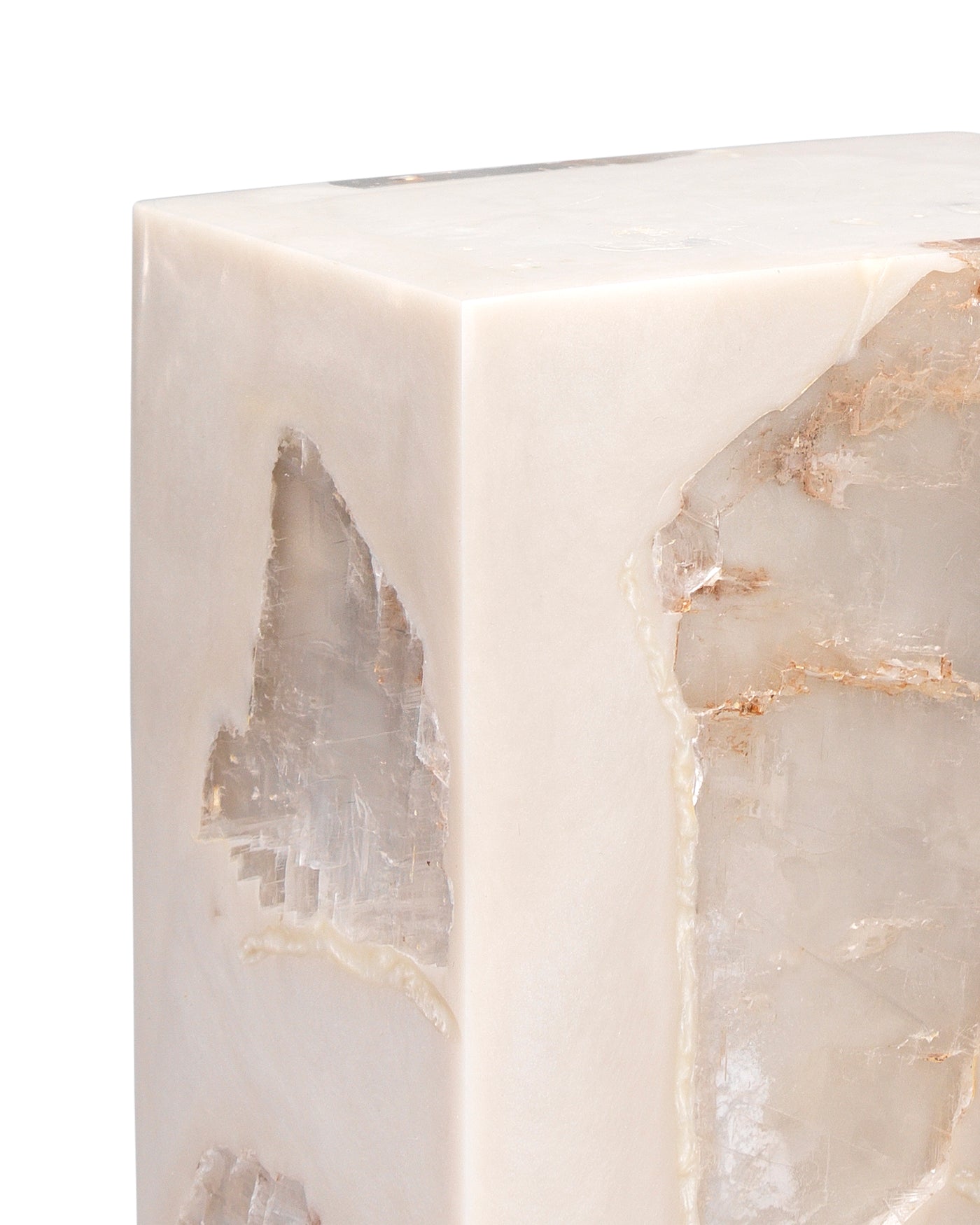 Modern Marble Bookends (Set of 2) - Heavy Duty Cream Stone Book Holder for Shelves - Perfect for Home Office, Library & Bookshelf Organization