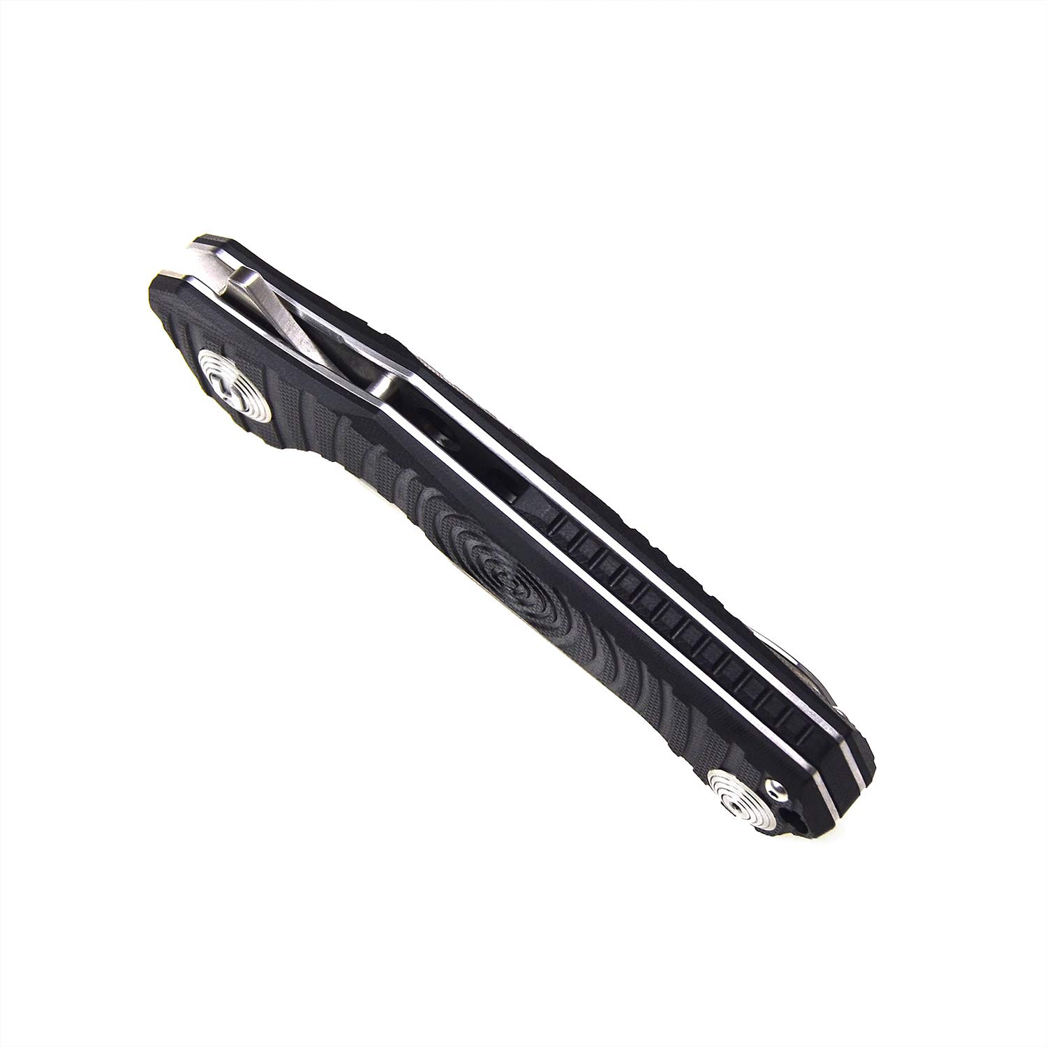 **Harnds Time Folding Knife - Sandvik 14C28N Steel Blade, G10 Handle, Pocket Clip - EDC, Camping, Hiking & Outdoor Survival (Black)**