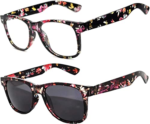 Black Floral Clear, Black Floral Smoke