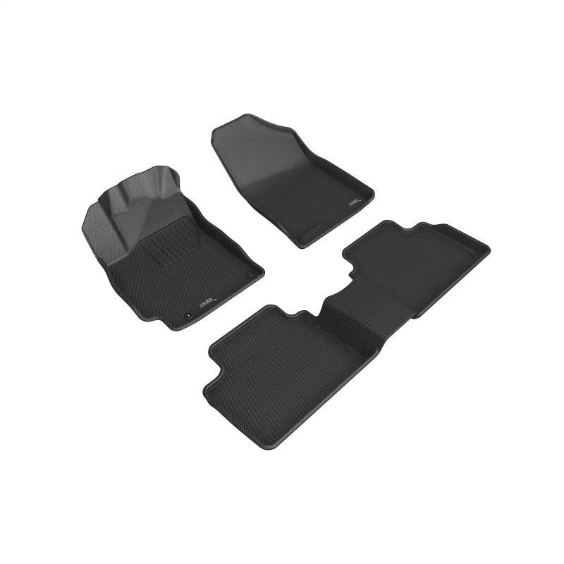 3D MAXpider Custom Fit Floor Mats for 2021-2025 Hyundai Elantra | Kagu Series All-Weather Protection | Black Car Interior Accessories | Perfect for Daily Commute & Road Trips