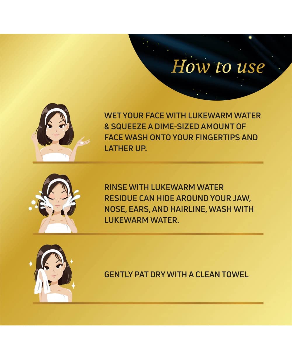 Medicyes Gold Face Wash with Gold Dust & Glycerin - 200ml Luxury Cleanser for Glowing Skin | Perfect for Daily Skincare & Special Occasion Prep
