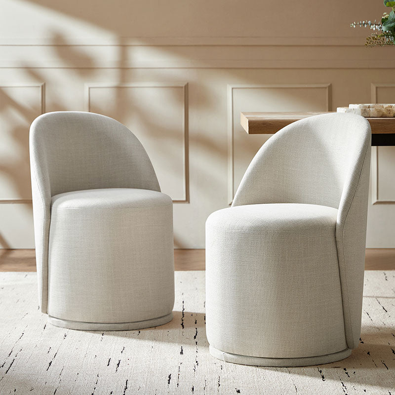 Modern Curved Back Swivel Dining Chair - Ergonomic Comfort for Kitchen, Dining Room & Office - Perfect for Home Decor & Entertaining Guests