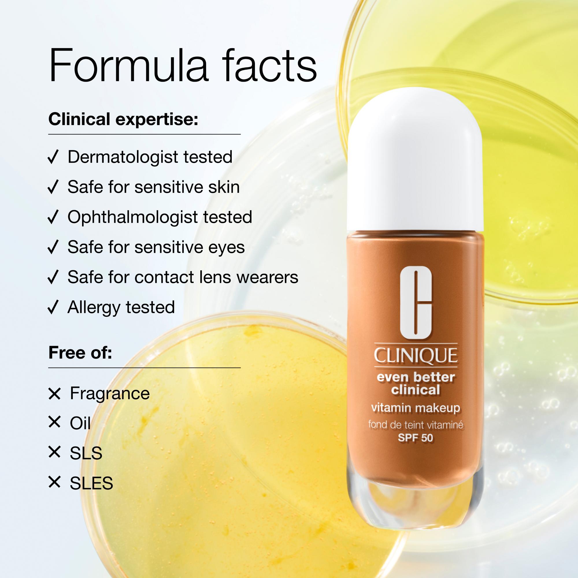 Clinique Even Better Clinical Vitamin C Makeup SPF 50 PA++++ Foundation 30ml - Rose Beige | Brightening & Anti-Aging | Daily Sun Protection for Flawless Skin