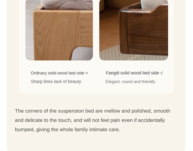 Solid Black Walnut Wood King Size Bed with LED Lighting - Perfect for Master Bedroom, Guest Room & Luxury Home Decor