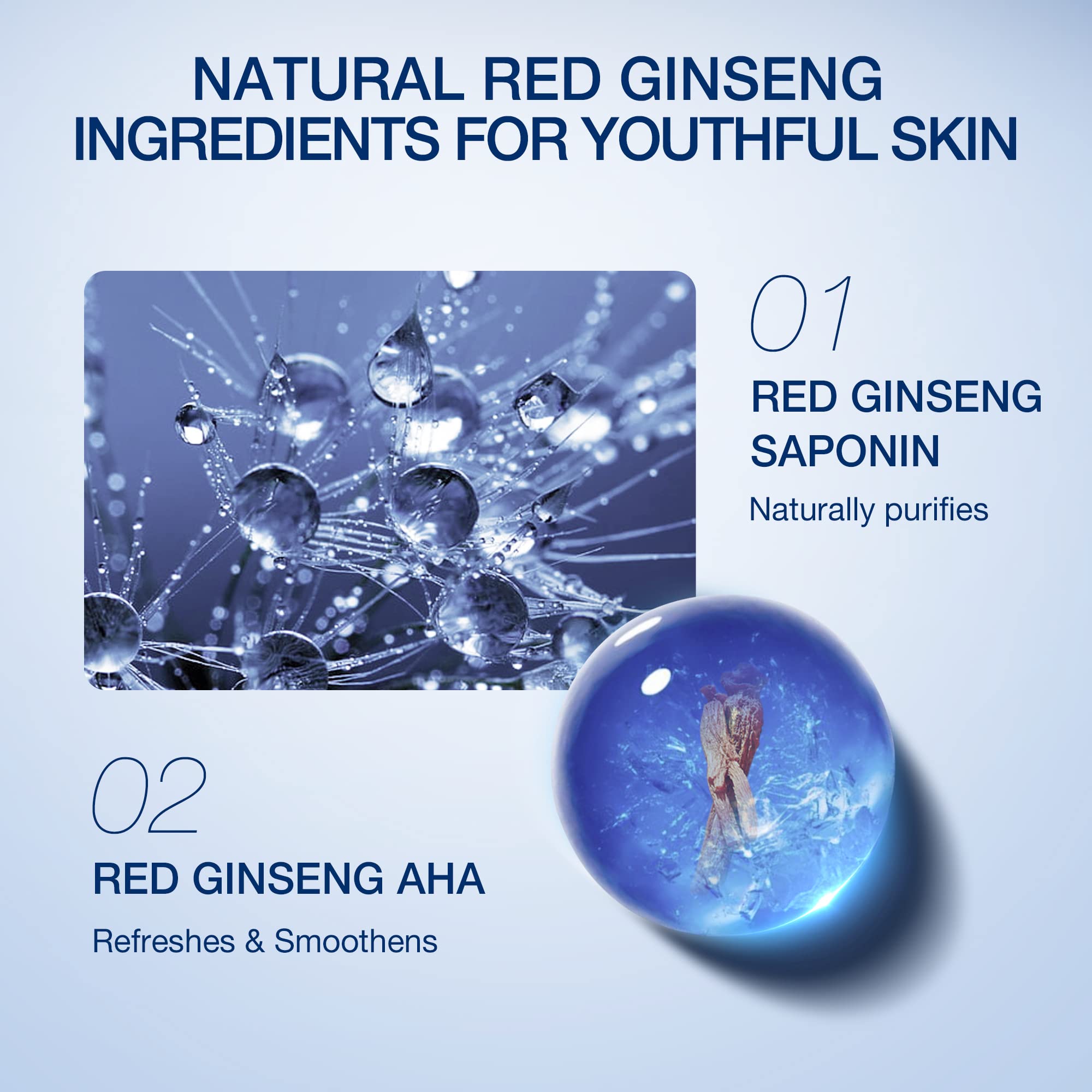 Donginbi Red Ginseng Men's Skincare Set - Cleansing Foam EX & All-in-One Fluid with Moisturizing Toner | Korean Anti-Aging Routine for Dry & Sensitive Skin | Daily Face Care & Travel Essentials
