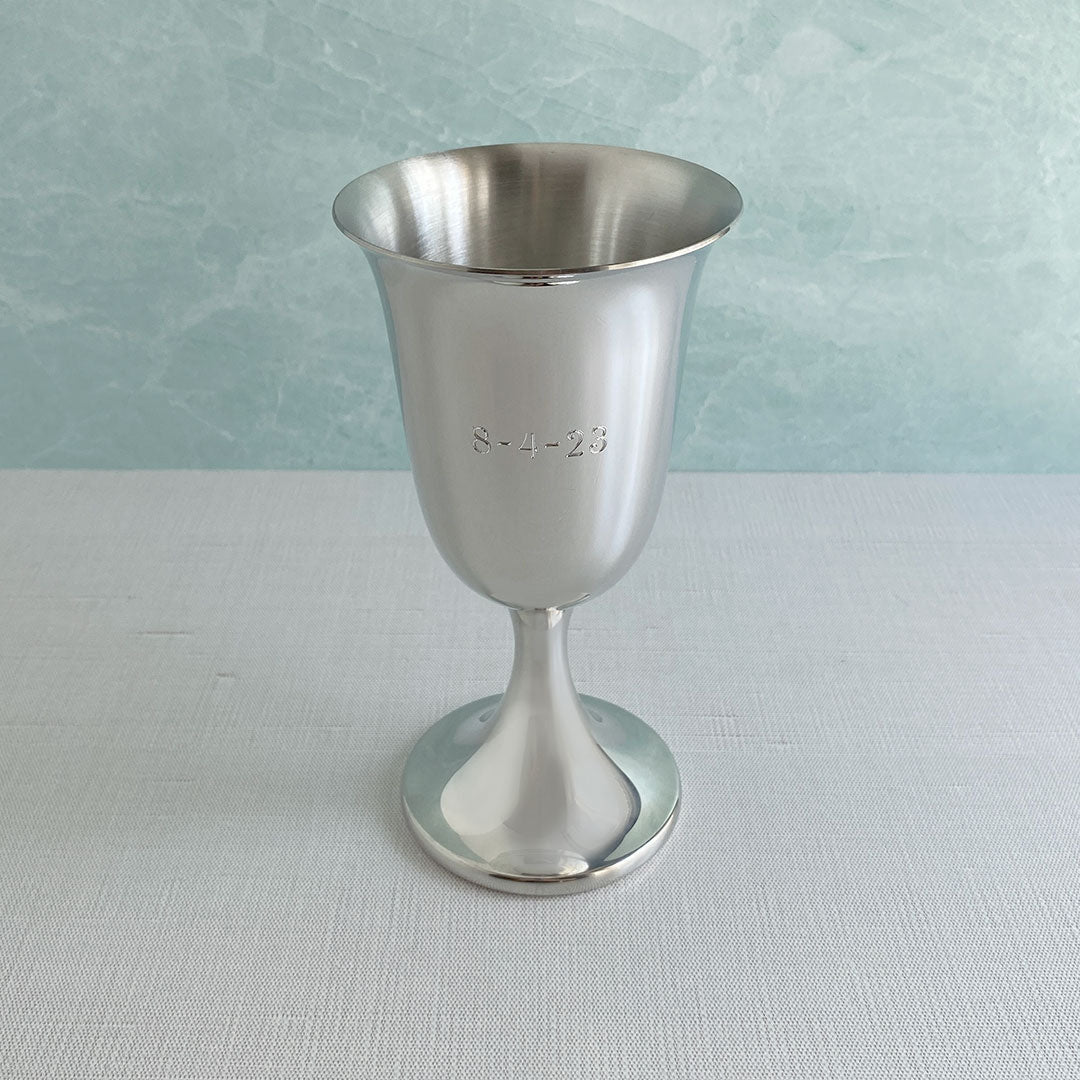 9oz Pewter Water Goblet - Elegant Drinking Cup for Medieval Banquets, Renaissance Fairs & Themed Weddings