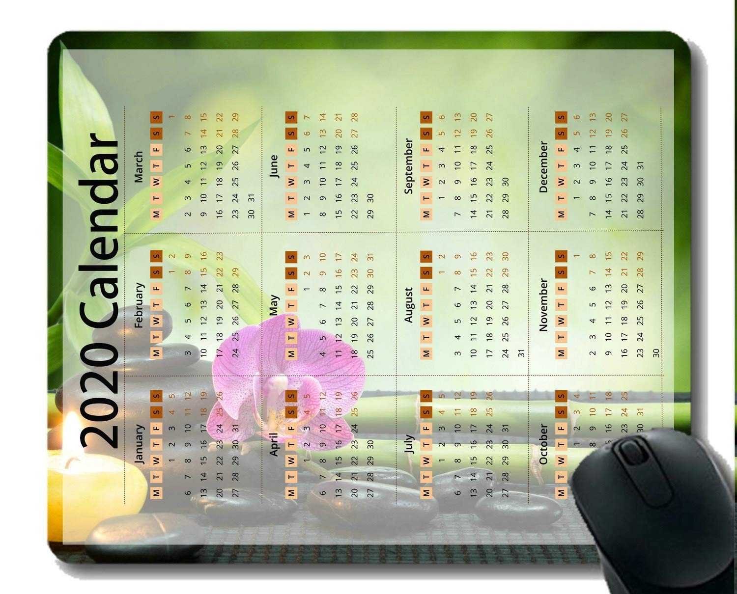 2024 Gaming Mouse Pad with Zen Flower Candle Design - Non-Slip Large Extended Mousepad for PC, Laptop, Office & Home Desk Setup - Perfect for Gamers, Work & Decor