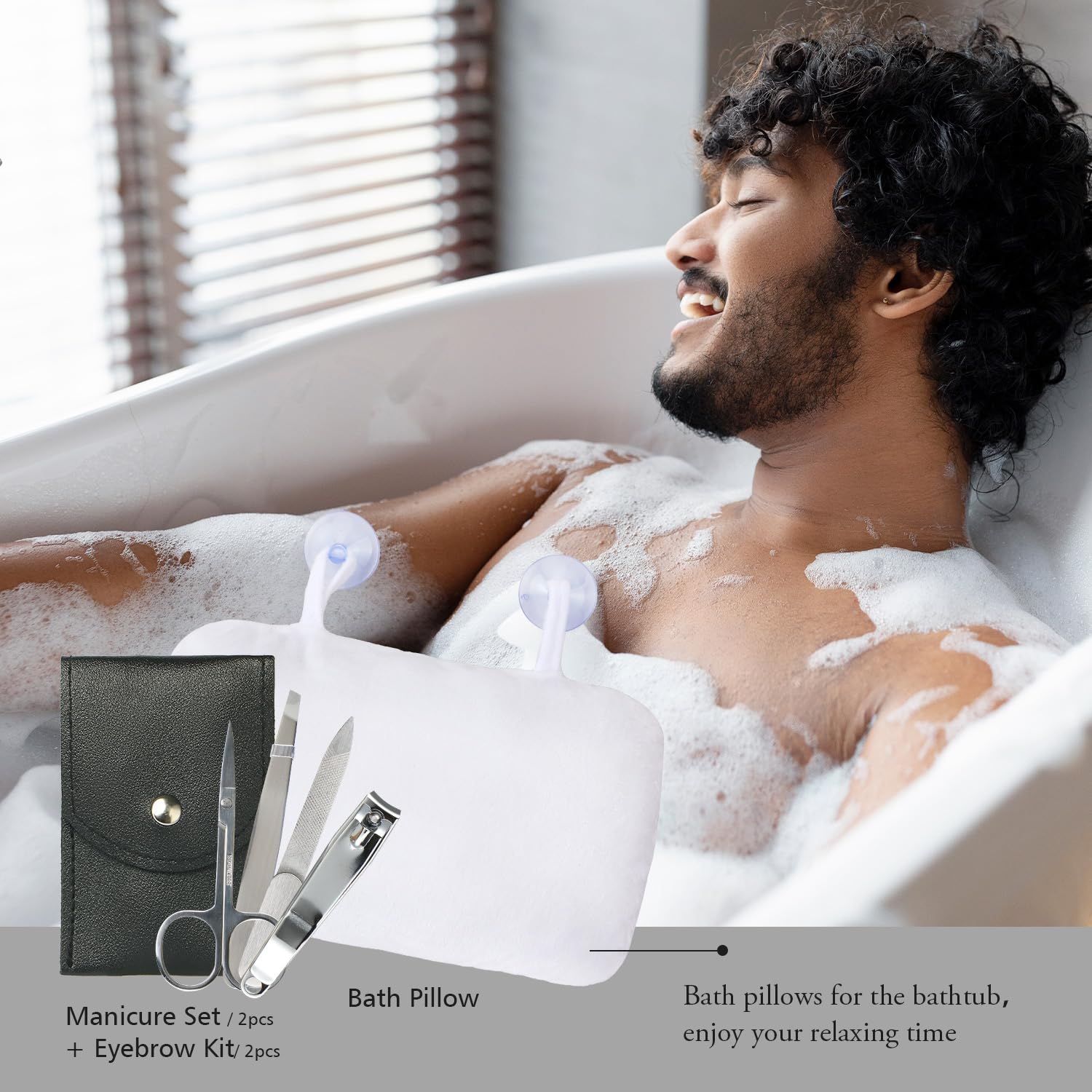 Premium 15-Piece Spa Gift Set for Men & Women - Bamboo Charcoal Scented Body Wash, Bubble Bath, Bath Soak & Manicure Kit | Luxury Birthday Gifts for Him, Dad, Boyfriend | Relaxing Home Spa Experience & Self-Care Essentials
