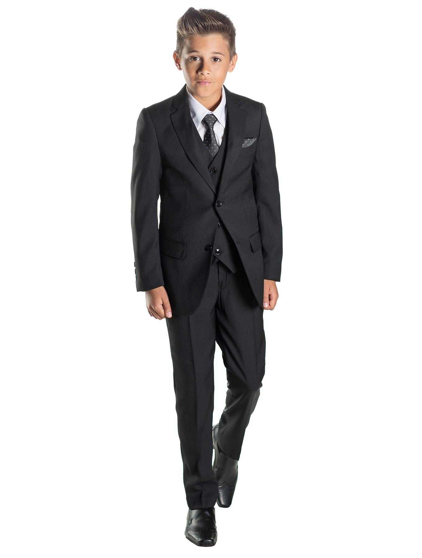 Paisley of London Boys Black Suit - Elegant Page Boy & Wedding Suit for Formal Occasions | Perfect for Weddings, Christenings & Special Events