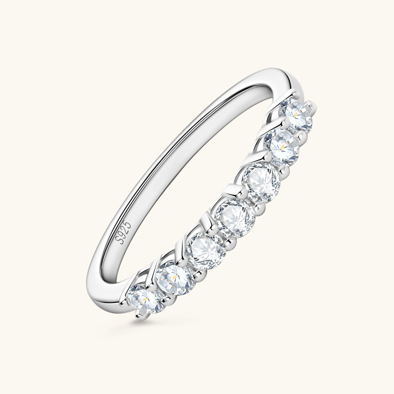 Grace Premium Moissanite Pavé Wedding Ring - 14K White Gold Bridal Set for Women, Elegant Engagement & Anniversary Jewelry Gift (Perfect for Proposals, Weddings & Special Occasions)