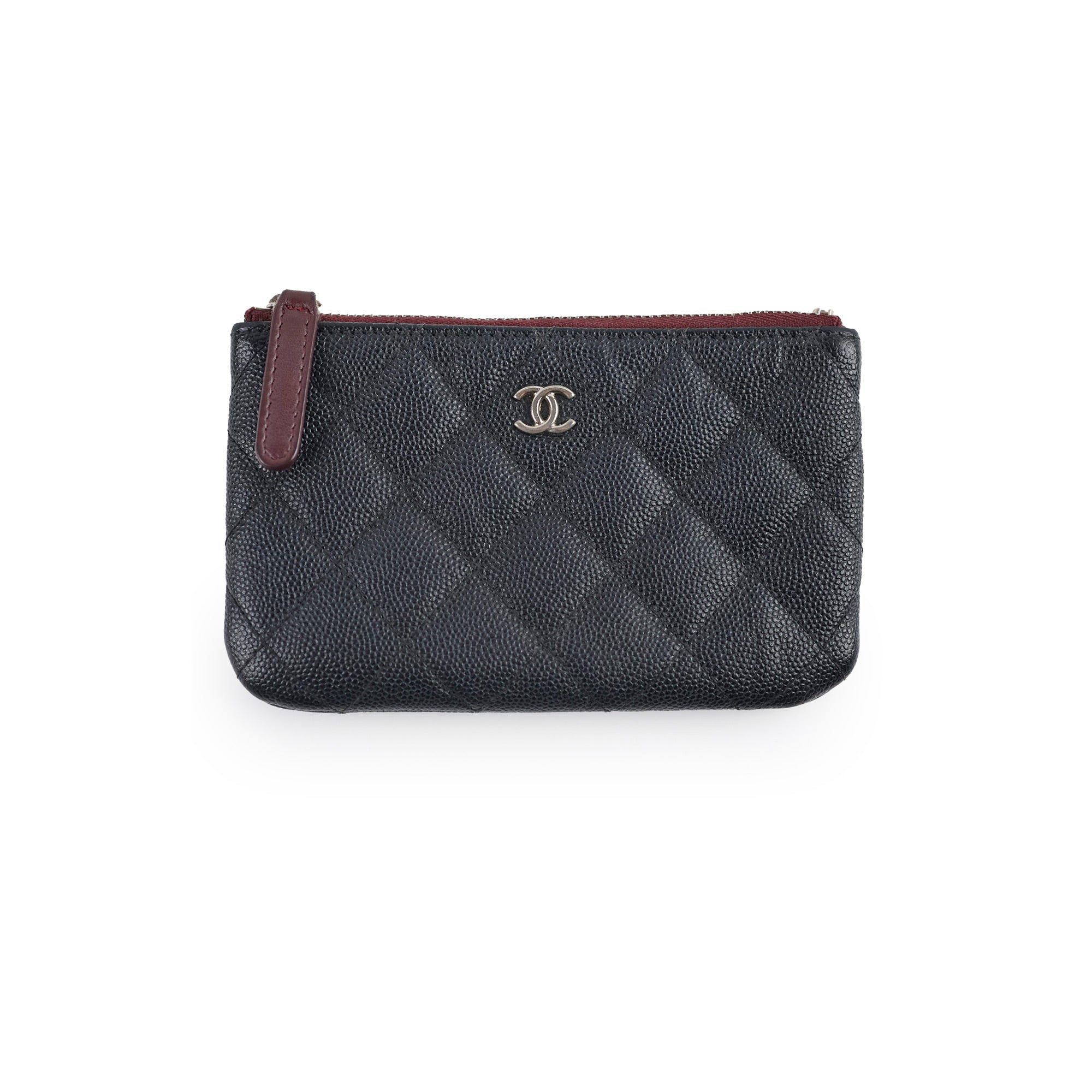 Chanel Caviar O Case Black Series 25 - Luxury Leather Card Holder for Women | Perfect for Everyday Use, Travel & Gift Giving