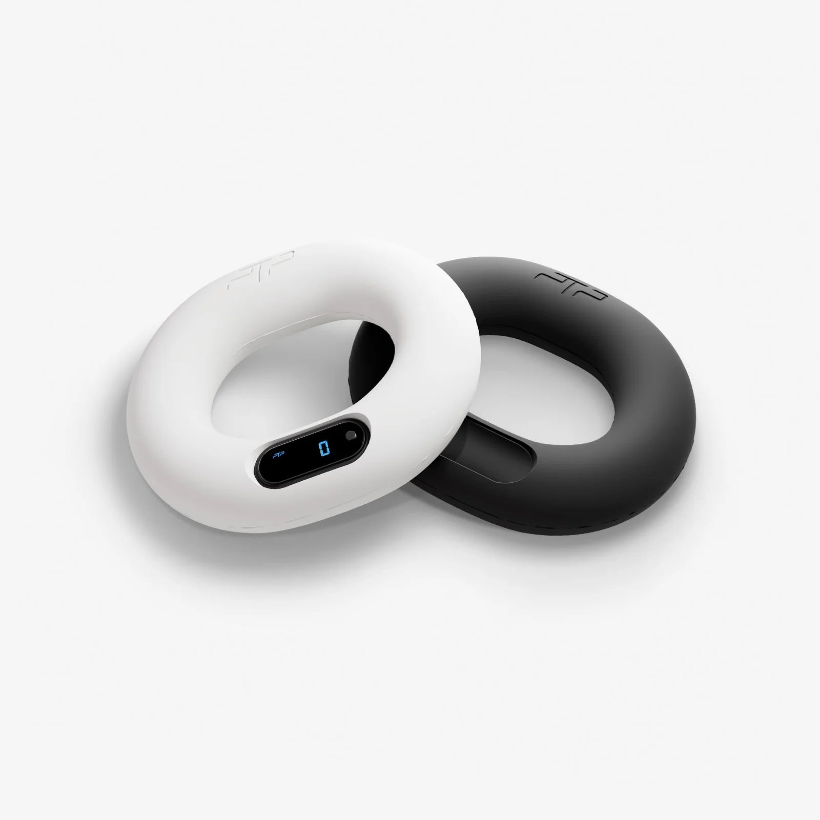 PTP Smart Hand Grip Loops - Black & White - Adjustable Finger Exercise Bands for Hand Therapy, Strength Training & Rehabilitation - Perfect for Athletes, Office Workers & Seniors