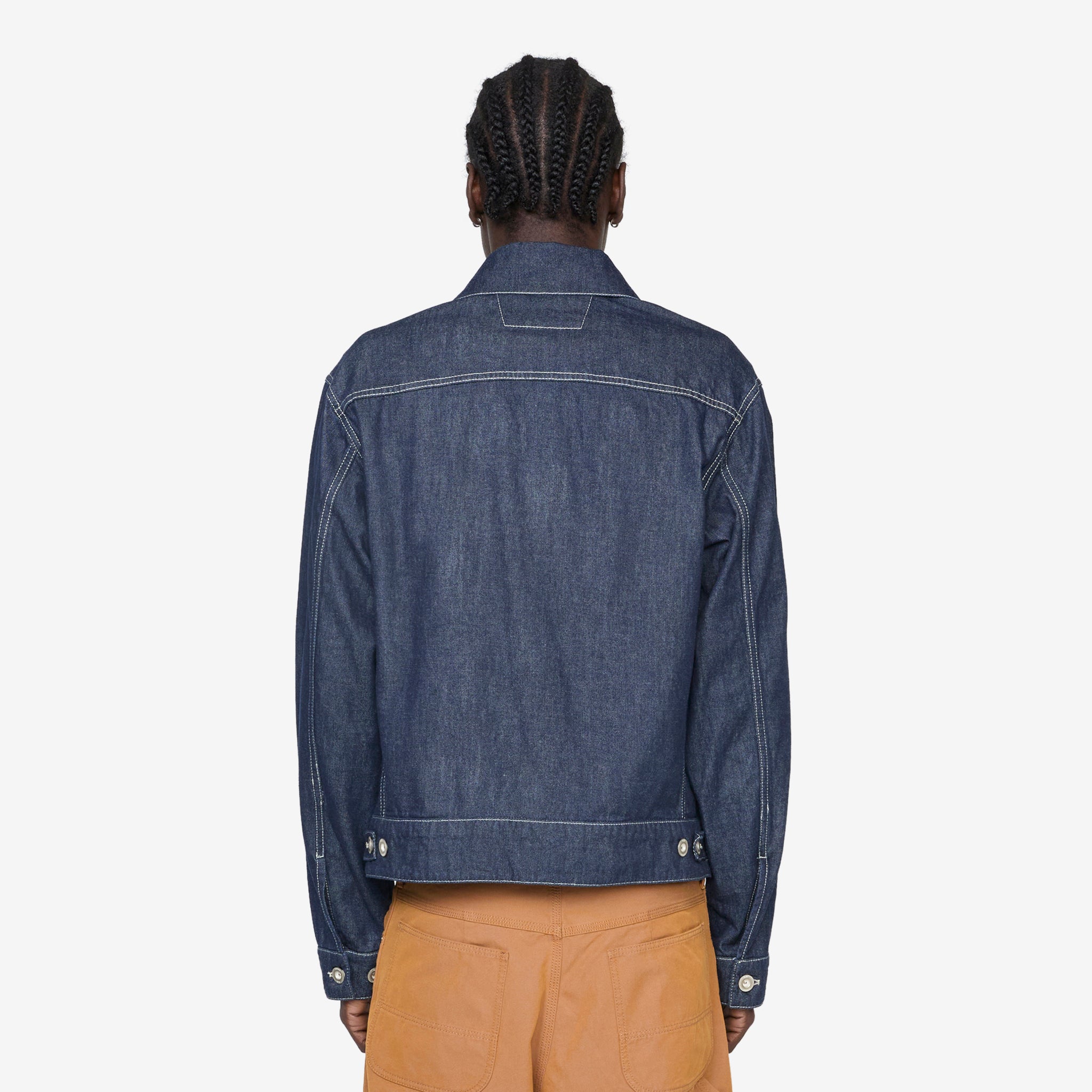 3/1 Hand Plated Denim Short Jacket - Women's Vintage Style Distressed Denim Coat for Casual Outfits & Streetwear Fashion