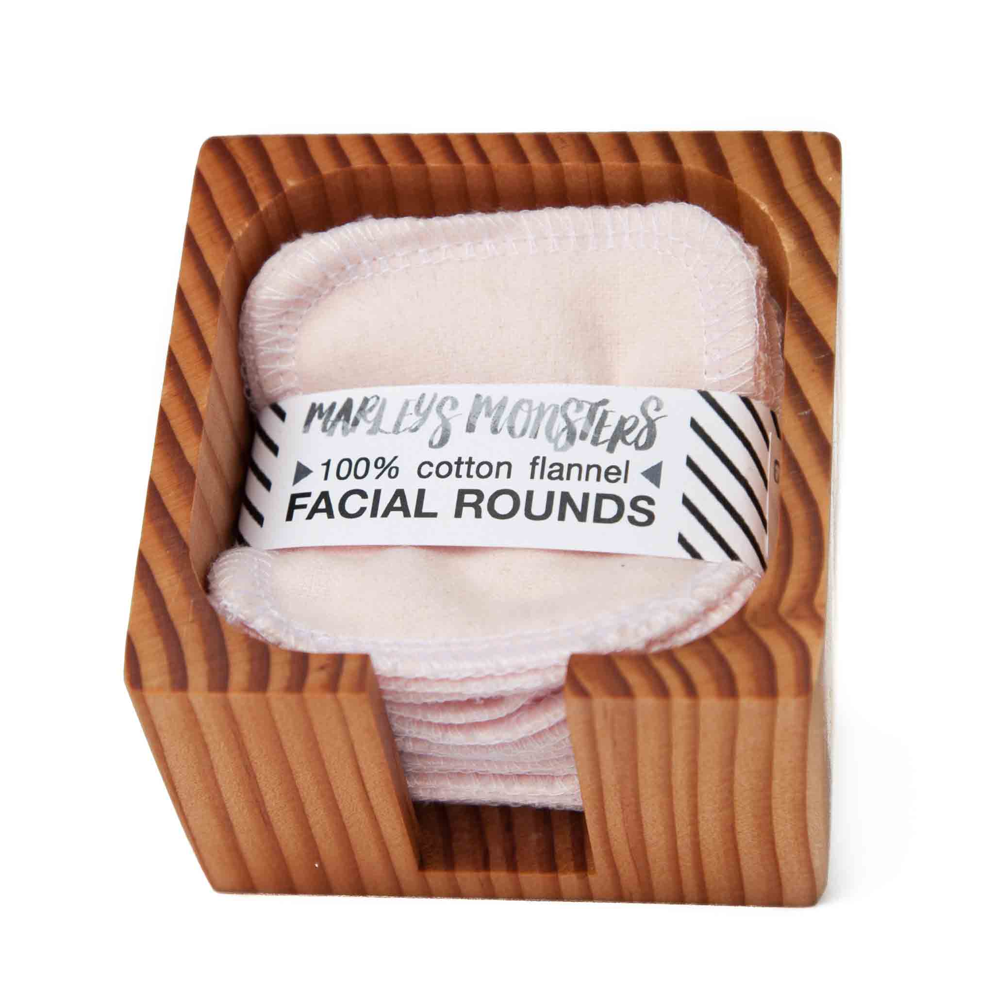 Eco-Friendly Wooden Facial Rounds Container | Organic Cotton Makeup Remover Pads Holder | Perfect for Bathroom Vanity & Travel Organizer