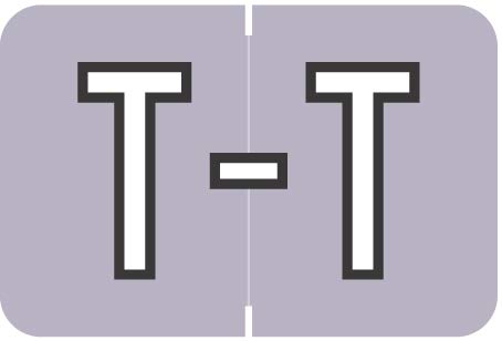 Doctor Stuff - File Folder Labels, Alphabet Letter T, Compatible with Barkley/Sycom FABKM-BRAM Series, Lavender, 1