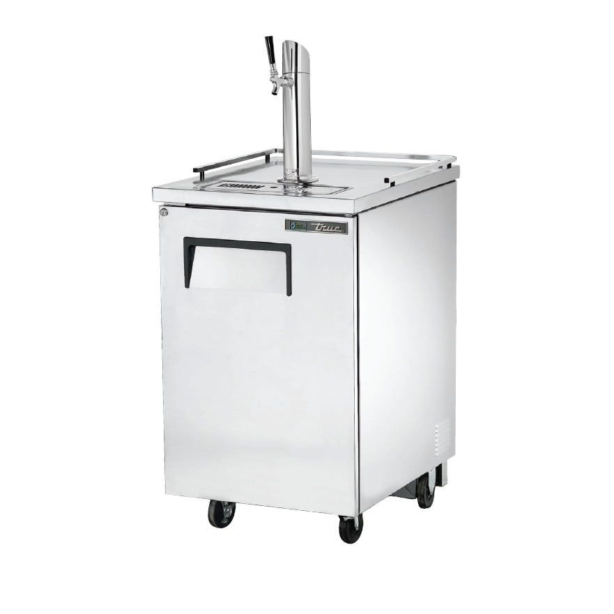 True 24 Draft Beer Dispenser with 1 Tap & Holds 1 Keg - Stainless Steel Commercial Kegerator TDD 1 S - Perfect for Home Bars, Restaurants, and Parties