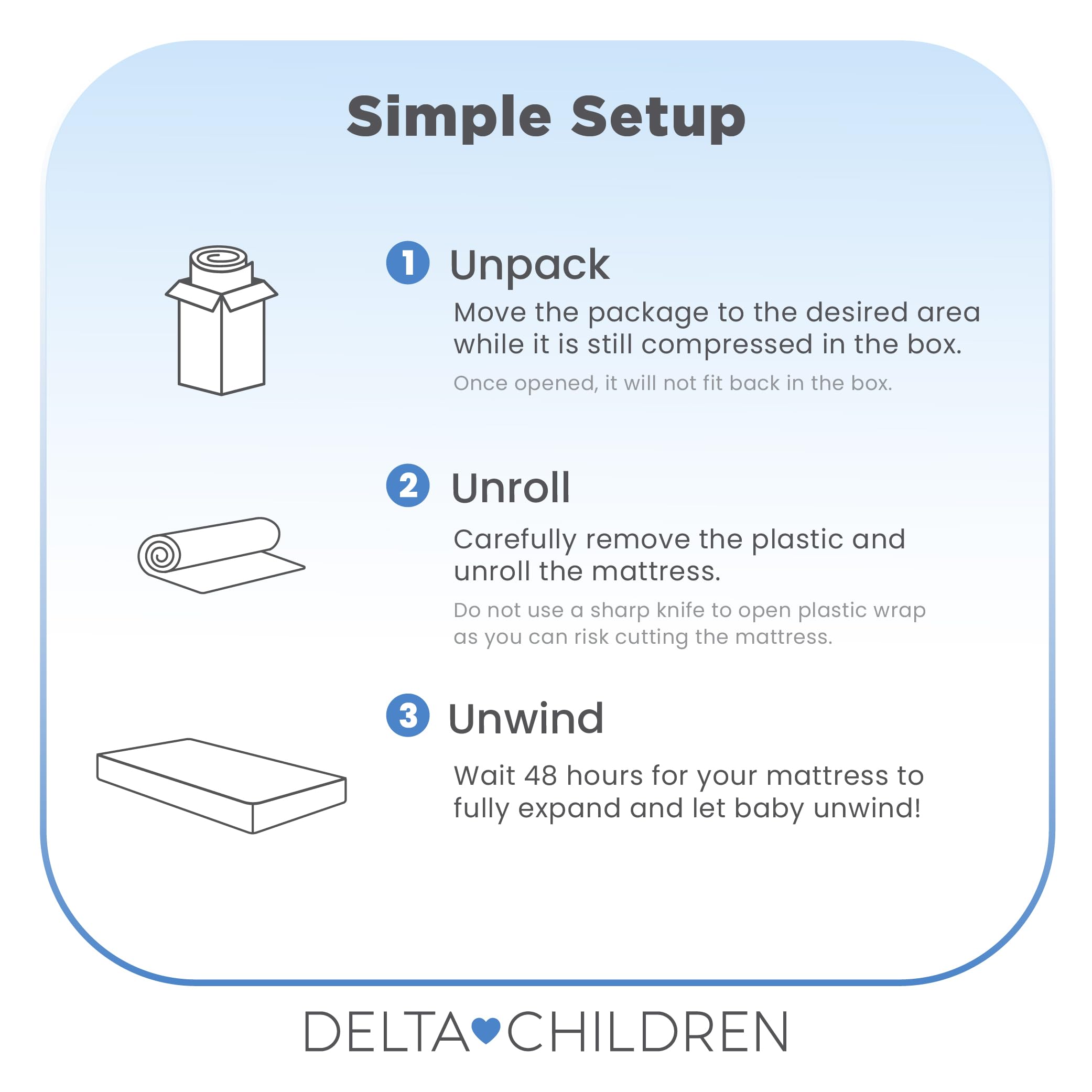 Delta Children Sweet Beginnings Dual Sided Crib & Toddler Mattress - GREENGUARD Gold & CertiPUR-US Certified - Plant-Based Soy Foam Core - Waterproof Cover - 5 Year Warranty - Made in USA - Perfect for Nursery & Toddler Bed Transition