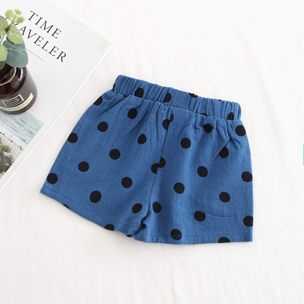 Toddler Boys Girls Casual Dot Print Shorts with Drawstring Elastic Waist - Comfortable Summer Pants for Playtime, Daycare & Outdoor Activities