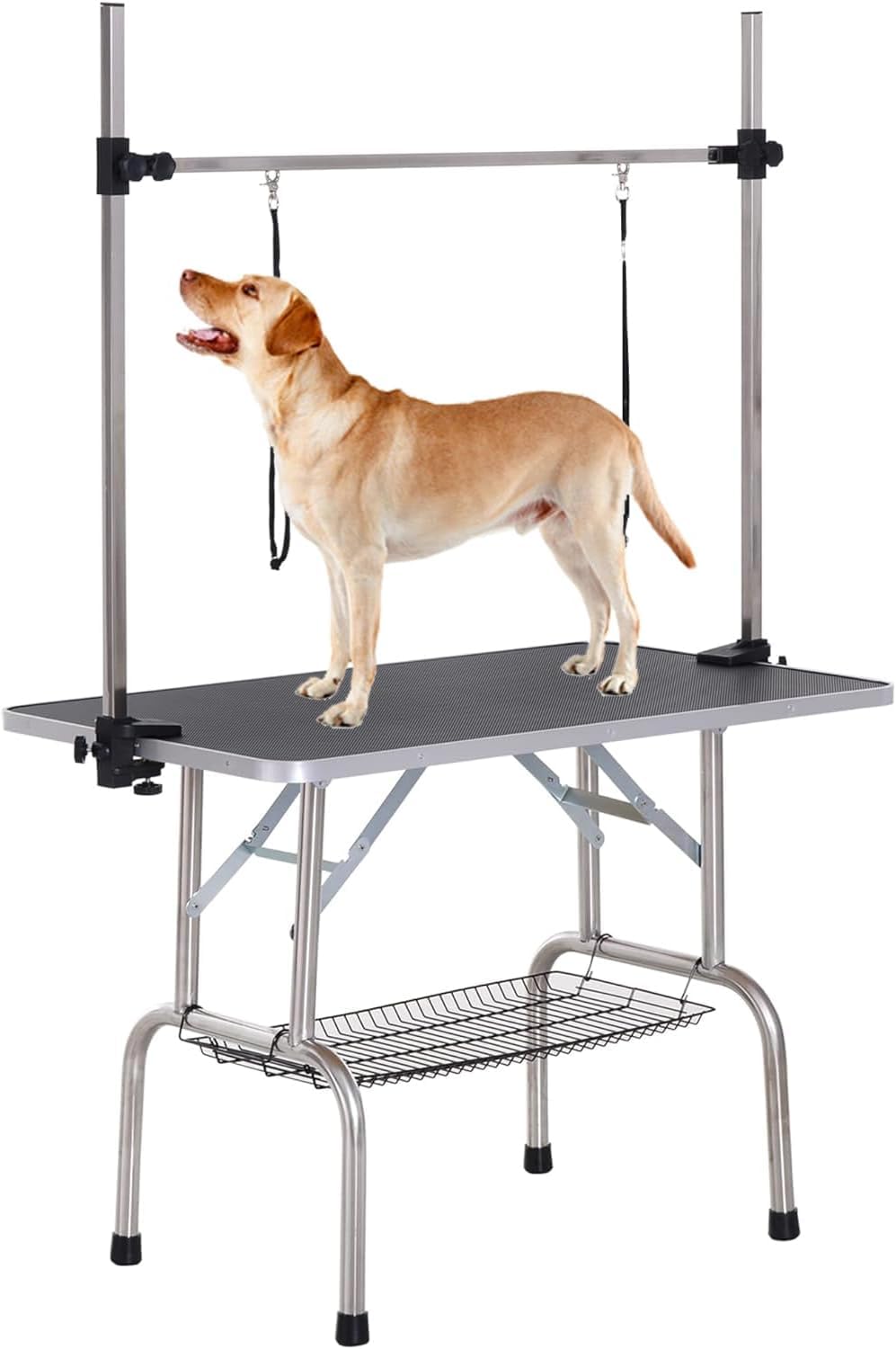 **Heavy Duty Adjustable Pet Grooming Table with Arm, Noose & Mesh Tray – 36