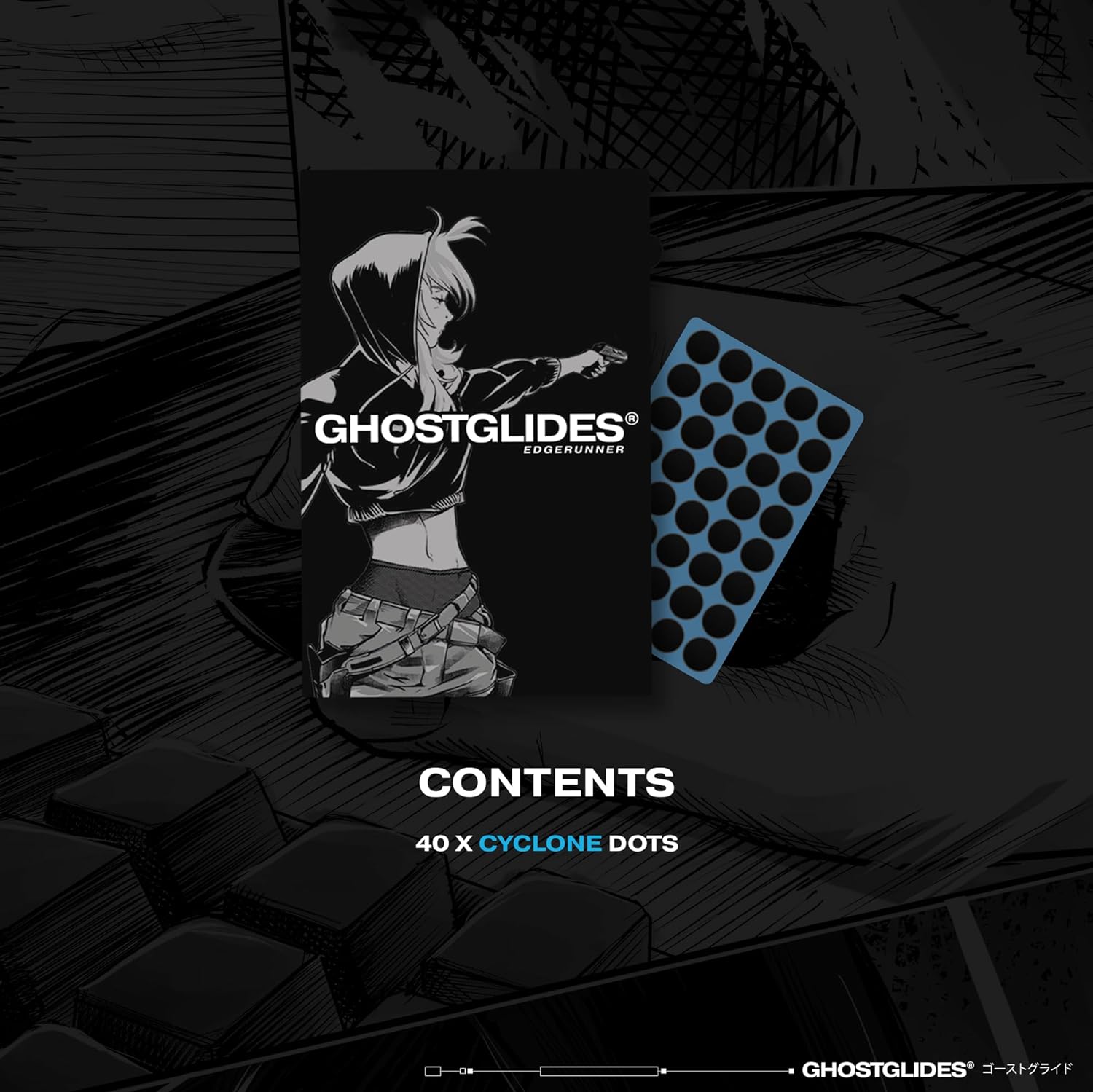 GHOSTGLIDES EDGERUNNER Skates - CYCLONE Universal Dots for Inline Skating | High-Performance Rollerblade Wheels for Outdoor & Indoor Sports, Fitness & Urban Commuting