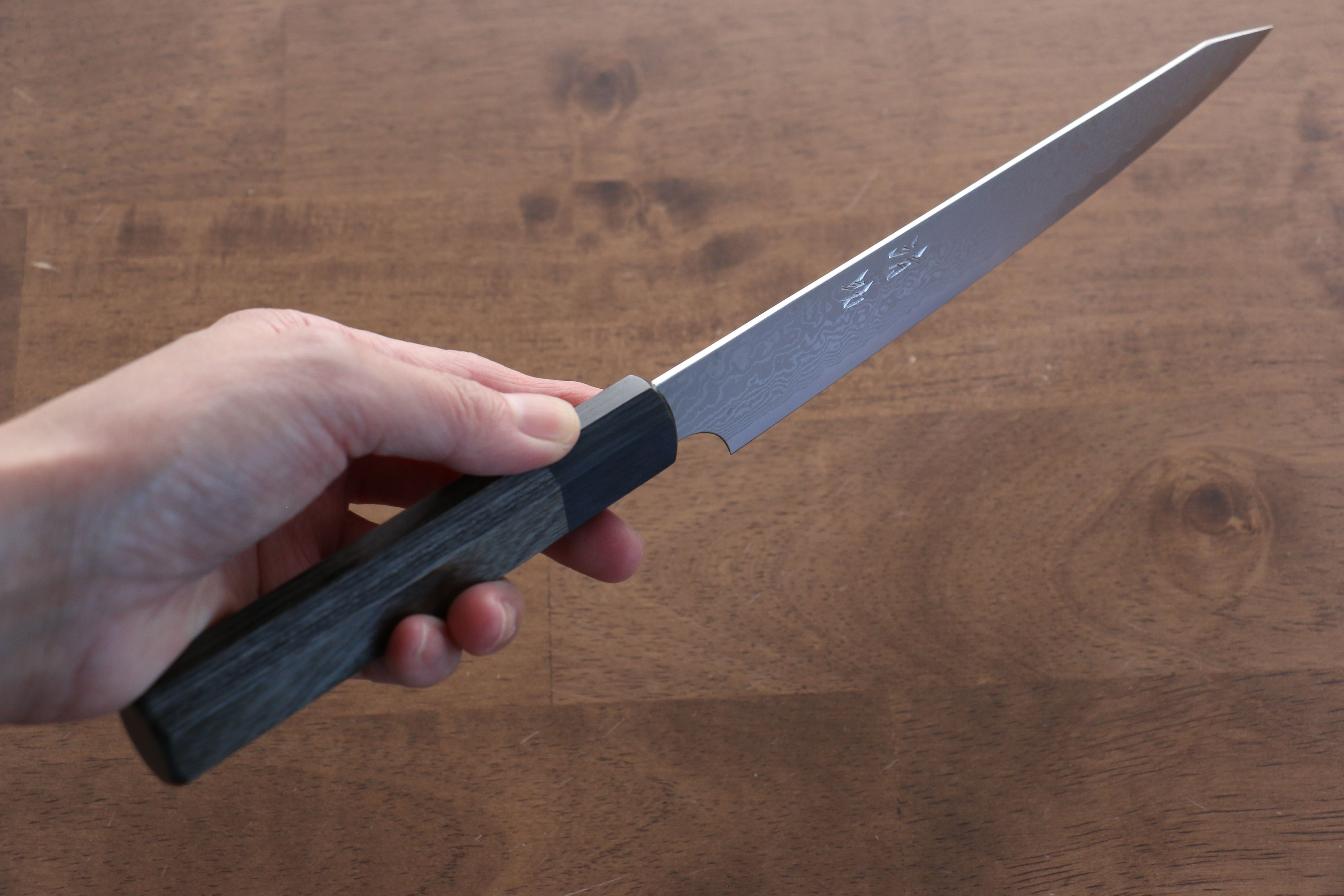 Seisuke VG10 33-Layer Damascus Kiritsuke Petty Utility Knife 180mm - Gray Pakkawood Handle - Perfect for Slicing, Chopping & Precision Kitchen Tasks