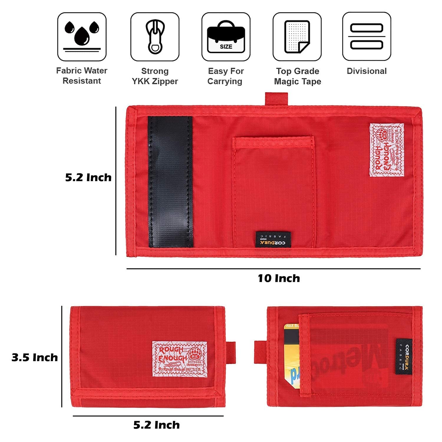 Kids Wallet with Keychain & Lanyard - Durable Boys & Girls Wallet for School, Travel & Everyday Use